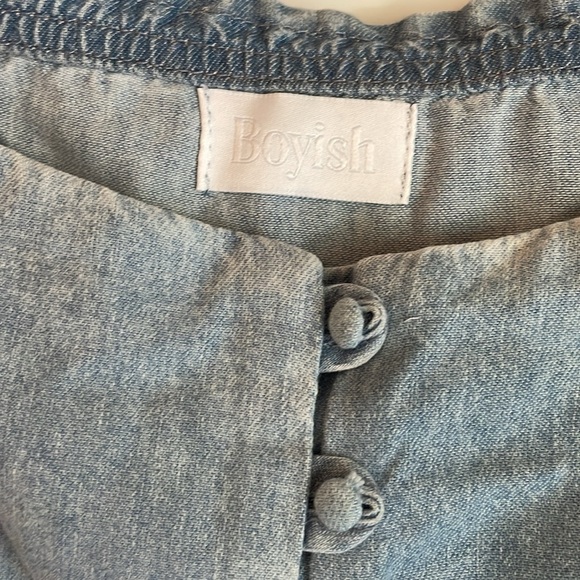 Boyish brand  chambray blouse- puff sleeve - Picture 5 of 6